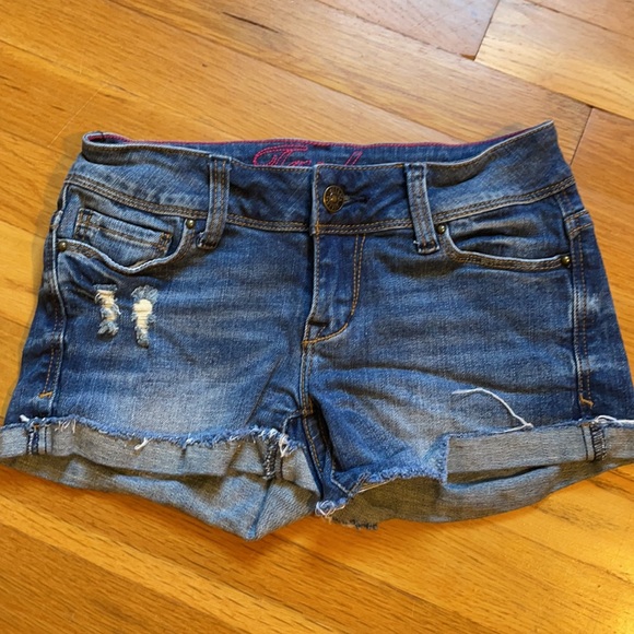 Bundle of Sz 00 XXS Cuffed Denim Shorts - Picture 8 of 13